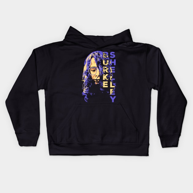 Burke Shelley Face Tribute Purple Kids Hoodie by Lima's